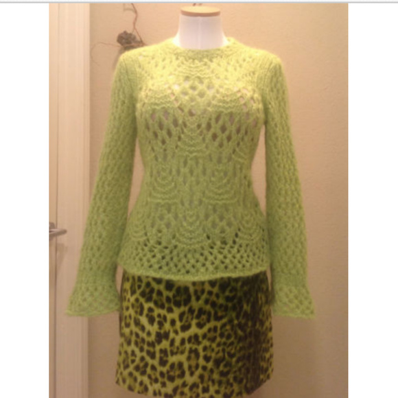 Moschino Sweaters - Auc MODCHINO Mohair Bell Sleeves Knit Sweater poolover